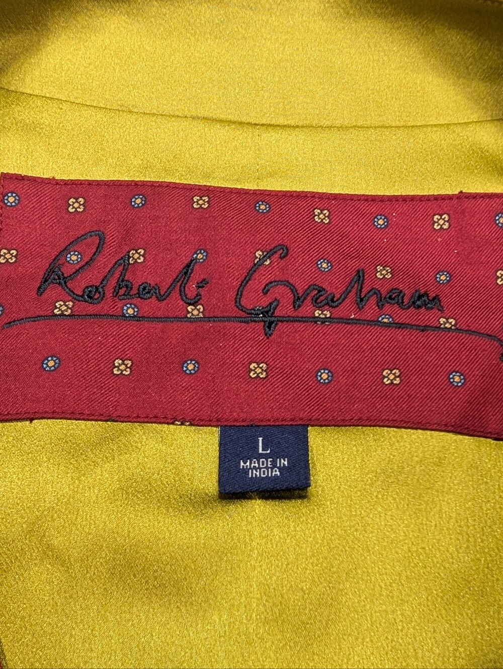 Robert Graham Vest Mens L Blue Pink Patchwork Geometric Silk Button Formal - Picture 4 of 8